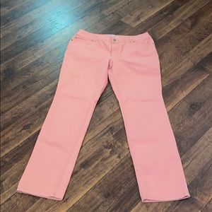 Chico’s Platinum Denim  Pale Coral Sz 1.5